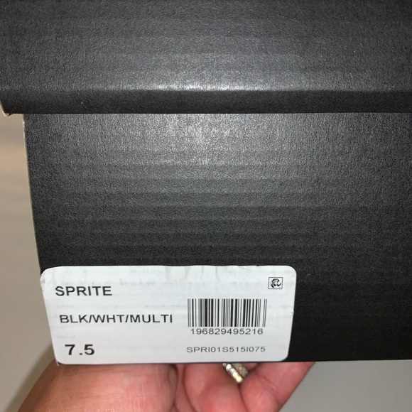 Betsy Johnson Sprite Dot Print Platform Cork Block Heel Sandals. Black/White - Picture 9 of 10